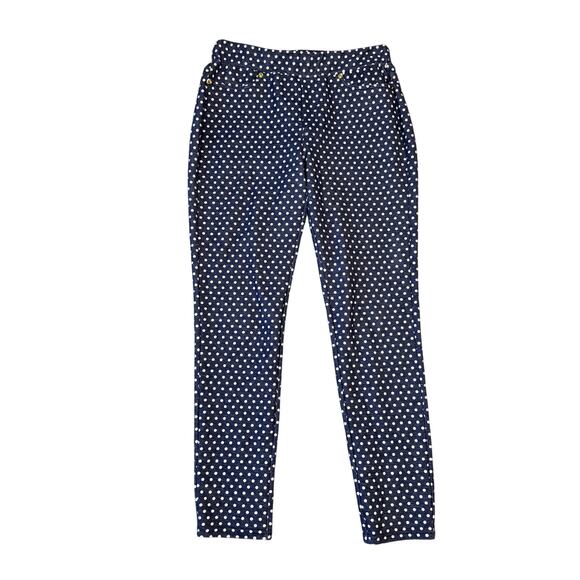 Michael Kors Polka Dot Pull On Slim Pants US Women's M - Picture 1 of 7
